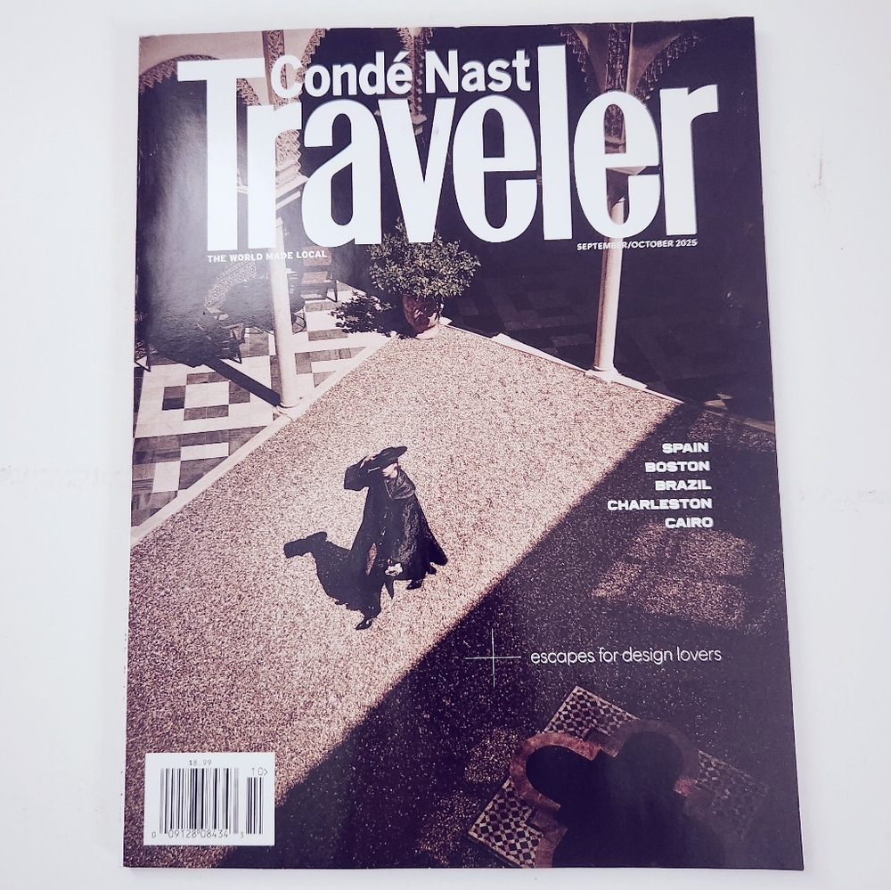 🍭7/$15 Conde Nast Traveler Magazine Sept/Oct 2025 Escapes for Design Lovers